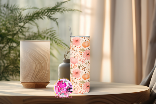 Floral Pumpkin Tumbler