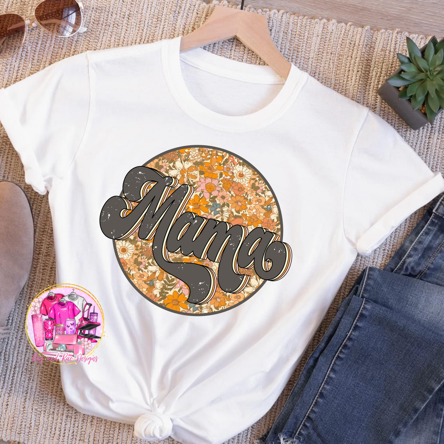 Retro Flowery Mama