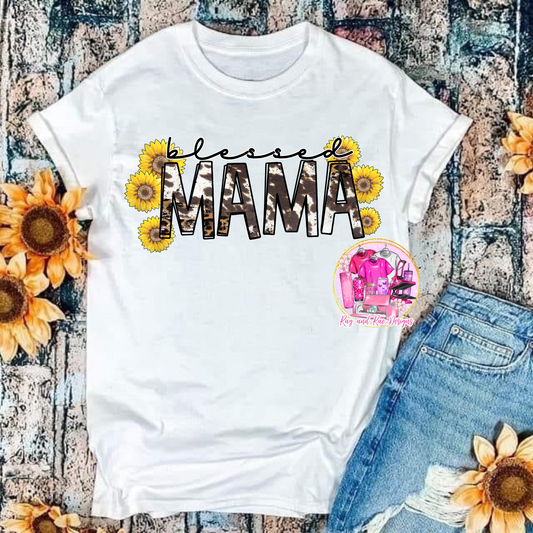 Cow print Blessed Mama