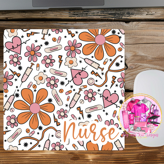 Flowery Nurse Mousepad