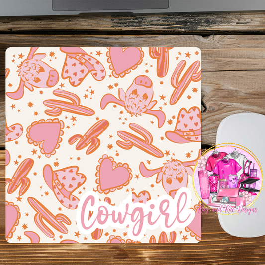 Pink Cowgirl Mousepad