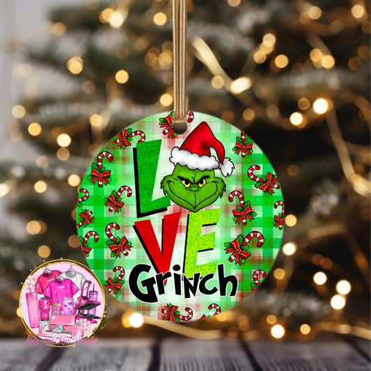 Love Grinch Ornament