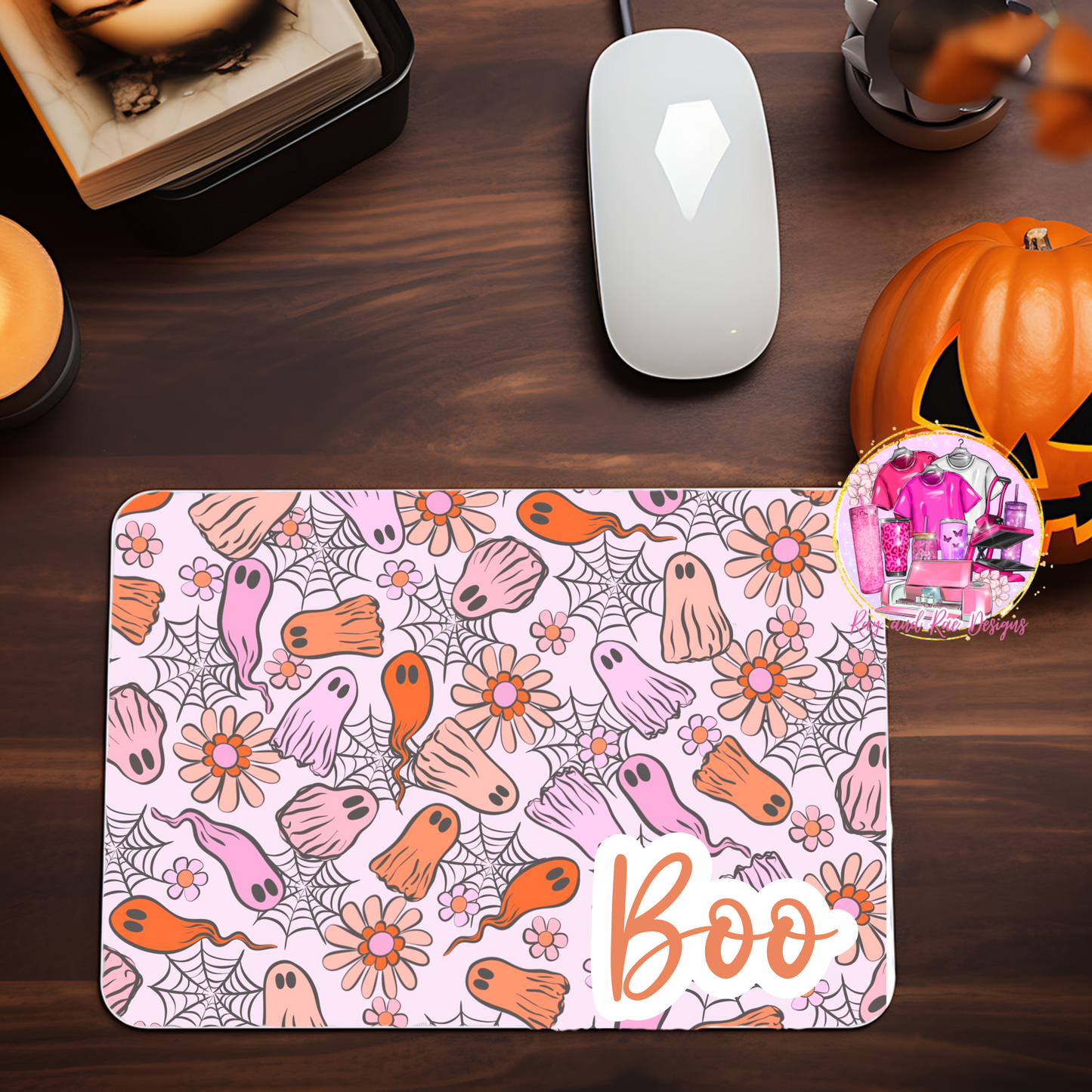 Pink Ghosts Mousepad