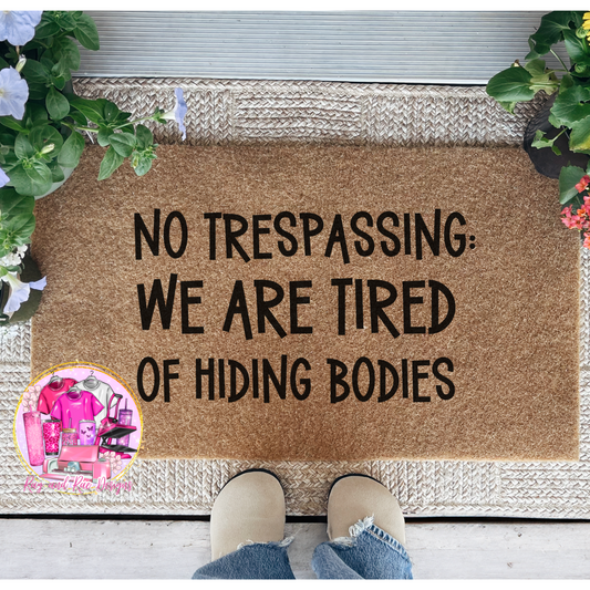 No Trespassing Door Mat