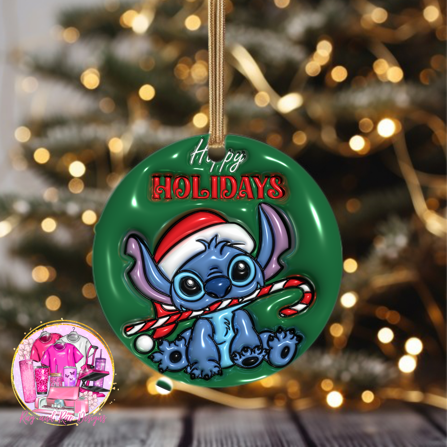 Stitch Happy Holidays Ornament